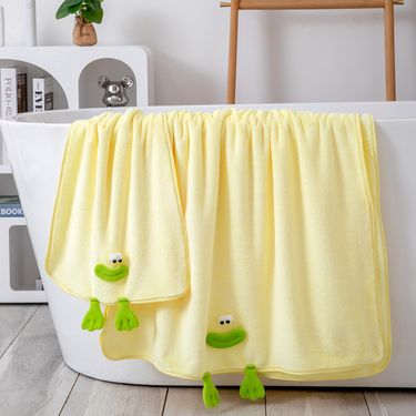 Cartoon Animal Coral Fleece Soft Absorbent Household Bath Face Parent-Child Towel Set_voghion.com
