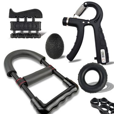 Gripper Five Piece Set Wrist Strengthener Five Finger Trainer Finger Strengthener Silicone Grip Ring Combination Seven Piece Set_voghion.com