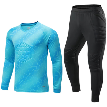 Men Kid 2023 Soccer Goalkeeper Uniform Protective Sponge Long Sleeve Football Training Goalkeeper Top Soccer Jersey_voghion.com
