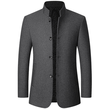 Men's stand-up collar woolen coat_mkmklike.com
