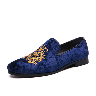 Men Formal Shoes Fashion Business Office Flat Slip-on Leather Moccasins Soft Leisure_voghion.com