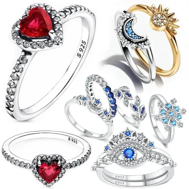 2025 New Arrivals Valentine's Day Red Heart Sier Ring For Women Design Original Sparkling Zircon Rings Festival Jewelry Gift_voghion.com