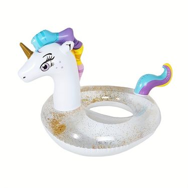 Sequined Fantasy Creature Swim Ring - Sturdy Pvc, Ideal For All Ages, Great For Leisure_viptrois.com