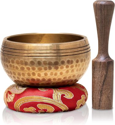 Tibetan Singing Bowls Set~ Meditation Sound Bowl Hand Hammered In Nepal For Yoga, Meditation, Mindfulness, Healing & Chakra Balancing~ (3 Inch)_voghion.com