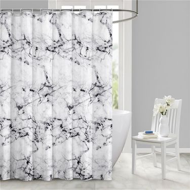 Vio Cross-border Simple Waterproof Shower Curtain 3D Digital Shower Curtain Bathroom Partition Curtain_voghion.com