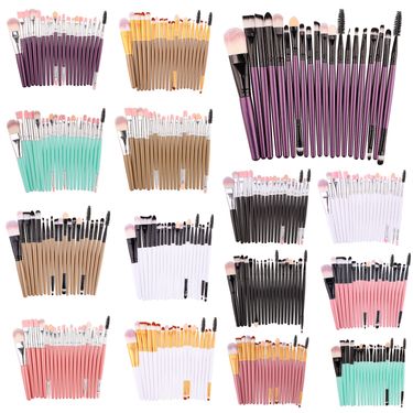Makeup Brushes & Tools 20 Makeup Brushes Beauty Tool Set Eye Shadow Brush Neutral No Logo Eye Brush_voghion.com