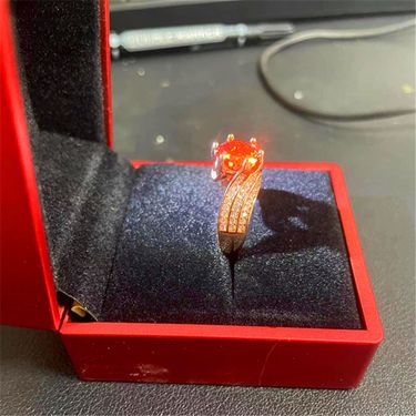 Hot Sale Lives Three Worlds Princess Pigeon Egg Luxury 3 Carat Red Synthetic Diamond Ring For Women Moissanite_voghion.com