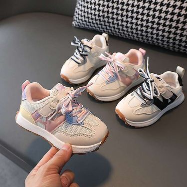 SHLIANG Children Shoes Girls Boys Sneakers Running Antislip Soft Bottom Comfortable Kids Toddler Casual Flat Sports Shoes Y0328_voghion.com