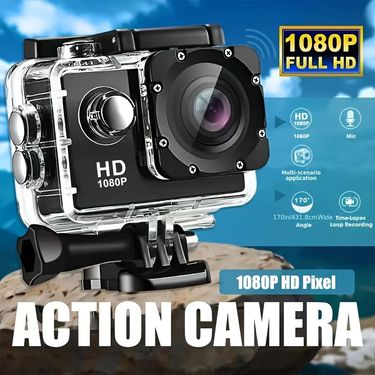 Ultra HD 1080P Action Camera With 140° Wide-Angle Lens 2.0" LCD Screen Auto Exposure Digital Anti-ShakeFisheye Lens Rechargeable Battery Or USB Power_voghion.com