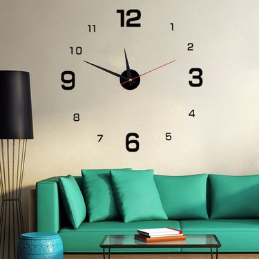 DIY Night Light Watch Home Living Room Decoration Acrylic Silent Simple Creative Wall Clock_voghion.com