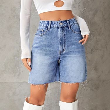 Women's High Waist Denim Shorts - Trendy Casual Stretch Jean Shorts With Comfortable Fit Denim Hot Pants For Women_voghion.com