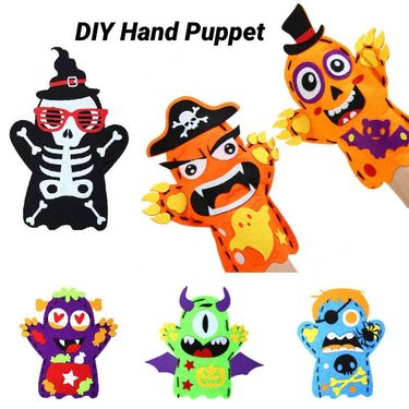 Gift Puppet Halloween For Kids Handmade Diy Material Pack For Kindergarten Dress Up Props_voghion.com