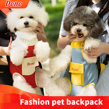 Pet Bag, Dog Bag, Portable Travel, Large Capacity, Fashionable Backpack, Outdoor Cat Mesh Cloth Chest Four Legged Backpack_voghion.com