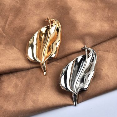 Hot Selling Brooch For Women, Elegant And Versatile Irregular Iris Flower Leaf Pin, Fashionable Clothing Accessory_voghion.com