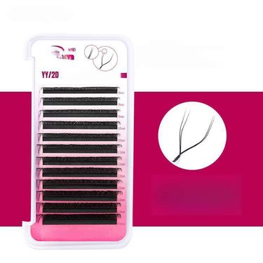 Thick BCD Frosted Single 0.05 Flower Graft Lashes_voghion.com