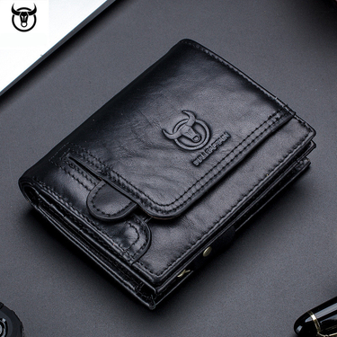 2023 Brand Genuine Leather Men's Wallet Cowhide Designer Male Purse Vintage ID Card Holder Luxury Money Bag_voghion.com