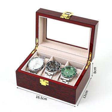Watch Storage Box Paint watch box Bead fleece jewelry box Gift box Dustproof storage box for men's and women's jewelry_voghion.com
