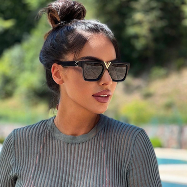 European and American Fashion Trends Large Frame Sunglasses for Women 2024 New Style Celebrity Style Casual and Versatile Box Sunglasses for Men_voghion.com
