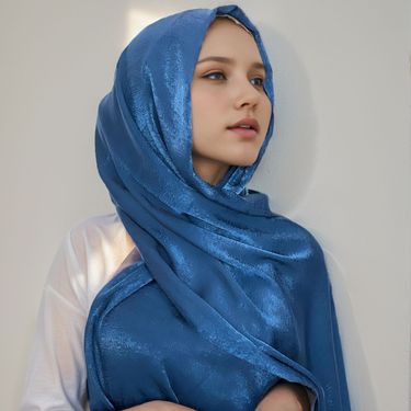 New Muslim Malaysian Velvet Solid Fashionable Ethnic Style French Silk-like Baotou Color Ding Long Scarf For Women_voghion.com