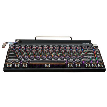 Mechanical Gaming Wireless Retro Typewriter 83 keys Bluetooth Backlit Keyboard Punk Sense Of Luxury Keypad For Phone Tablet Lapt_voghion.com
