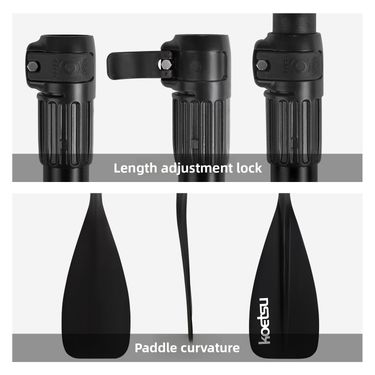 KOETSU Alloy Surfing Board Kayak Detachable Telescopic Aluminum Paddle_voghion.com