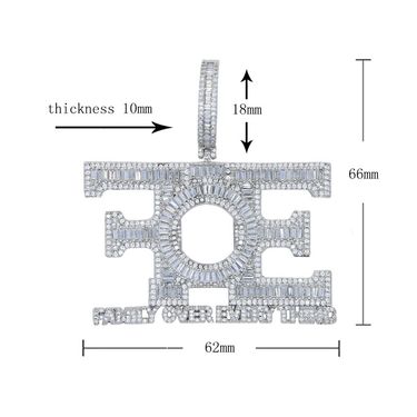 New Letter Pendant with Zircon Stone for Men's Hip Hop Necklace_voghion.com