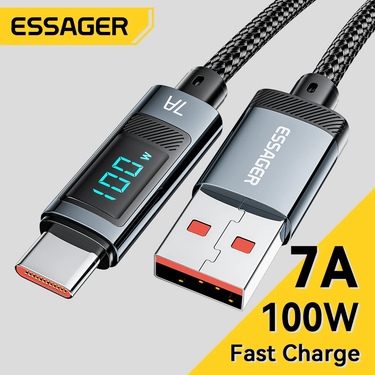 Essager 7A Type Cable 100W USB C Charger Data For Realme Huawei P40 30 Pro 66W Fast Charging Wire Cord Samsung Xiaomi_voghion.com