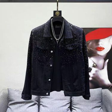 Men's Clothing high end jacket men's spring and autumn new hot diamond lapel jacket men's fashion brand tops_voghion.com