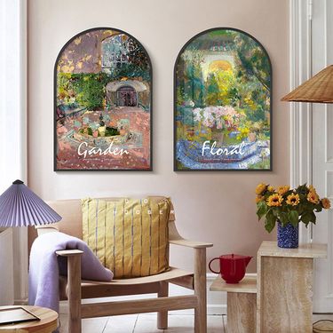 Modern French living room decoration painting American mural porch meter box hanging painting Nordic restaurant_voghion.com