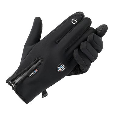 Cycling gloves men's fall and winter anti-splash plus velvet warm non-slip full-finger outdoor mountaineering sports gloves ladies_voghion.com