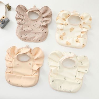 Children Feeding Aprons Waterproof Non Sleeve Baby Bib with Pocket Infant Full Cover Anti-dirty Saliva Bib Baby Burp Cloth Smock_viptrois.com