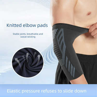 Sports For Men Outdoor Cycling Basketball Breathable Sweat-Wicking Compression Knitted Elbow Pads Thermal_voghion.com