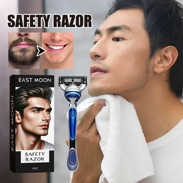 East Moon Men's Razor Shaving Facial Beard Care Portable Travel Scraper_voghion.com