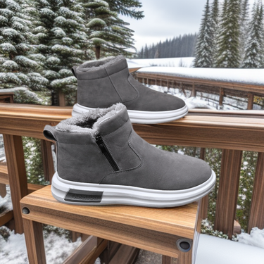 Winter New Shoes With Fleece Lining, Thickened Men's Cotton Shoes, Korean Style Trendy Warm Martin Bo, Casual Snow_voghion.com