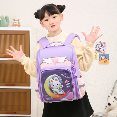 Children's new large capacity load reducing spine protection for boys and girls in grades 1-6, lightweight backpack_voghion.com