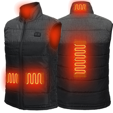 Heated vest winter new men's casual vest charging heating USB interface intelligent constant temperature heating vest_voghion.com
