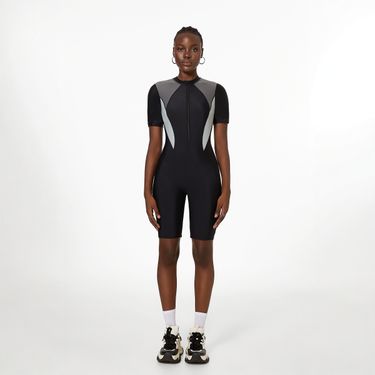 Plus Size One-Piece Zipper Sports For Women Long Sleeve Swimsuit Surfing Boxer Rash Guard Snorkeling Suit_voghion.com