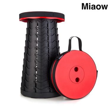 Miaoou Telescopic Folding Portable Adjustable Durable Round Stool Outdoor Travel Fishing High-speed Rail Footrest_voghion.com