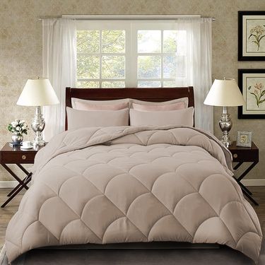 Brushed Solid Quilted Wave Duvet Cover Set – Luxury 3-Piece Bedding Set (Queen Size Soft Microfiber Breathable Wrinkle-Resistant)_voghion.com