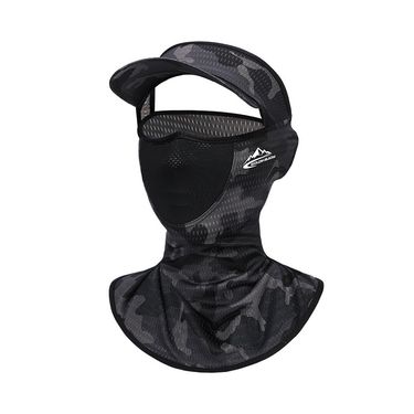 Sunscreen mask, summer outdoor cycling, fishing, UV integrated hollow top hat, neck protection, face mask XTJ81_voghion.com