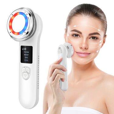 Portable micro current for cold hot skin rejuvenation, facial red blue light massage and lifting, imported into the_voghion.com