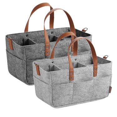 Premium Felt Diaper Bag - Multi-Functional Organizer For Baby Essentials (Portable, Adjustable Strap, Spacious Pockets, New Design)_voghion.com