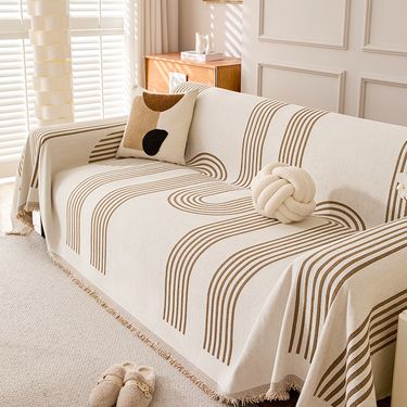 Modern Simple Geometric Sofa Cover Cloth New Chenille Thickened Sofa Towel Sofa Cover_voghion.com