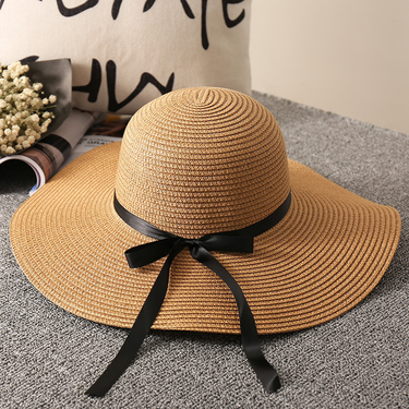 Internet celebrity Vacation seaside big brimmed straw women's summer beach small and fresh foldable hat, sun hat_voghion.com