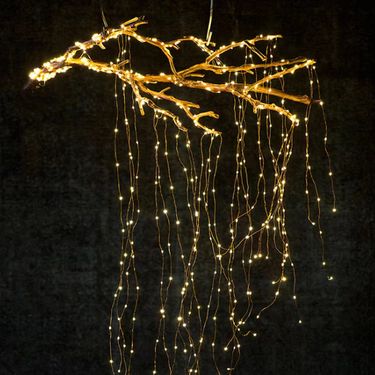 LED Fairy String Lights – Waterfall Copper Wire Lights For Outdoor & Indoor Decor, Plug-in Connectable Twinkle Lights (IP44 Waterproof)_voghion.com