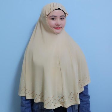 Domestically sold hot glass crystal diamond cover Arabic headscarf headband hat scarf H053_voghion.com