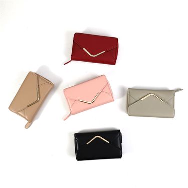 Coin Purses & Holders Simple High End Medium Envelope Women's Wallet Style Zipper Multi Card Slot PU Coin Card Holder_voghion.com