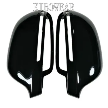 Black Side Mirror Covers Cap for Audi A6 C6 4F A4 A5 B8 8K Q3 SQ3 A8 D3 S4 S5 S6 S8 door wing 2008 2009 2012 2015 A3 8P_voghion.com