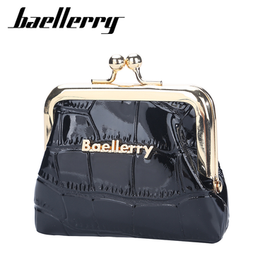 Baellerry New Coin Purse Glossy Crocodile Wallet Metal Clip Buckle Coin Purse_voghion.com