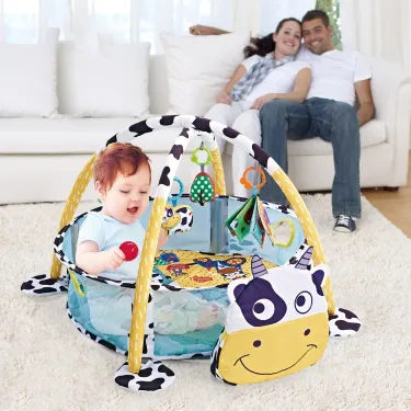 Baby Fitness Frame Crawling Blanket Play Mat Fence Crawling Mat With Cloth Book Infant Rug Enlightenment Toys Game Mat G_voghion.com
